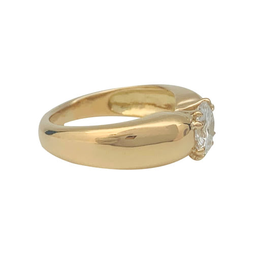 Bague 52 Bague jonc or jaune, diamant. 58 Facettes 32198