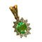Pendentif Pendentif au design néoclassique contemporain avec émeraude 58 Facettes Q376B(127)