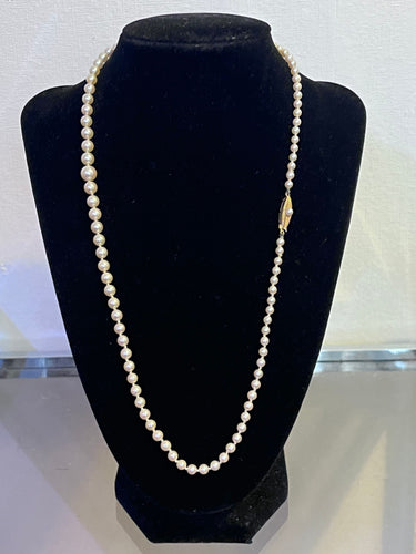 Collier Collier perles de culture blanche fermoir or 55 cm 58 Facettes