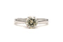 Bague 57 Bague Contemporaine or blanc sertie d'un diamant taille brillant (+- 1.25ct) 58 Facettes 23012
