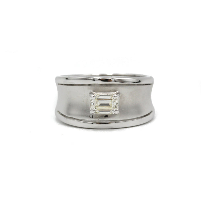 White gold and diamond ring