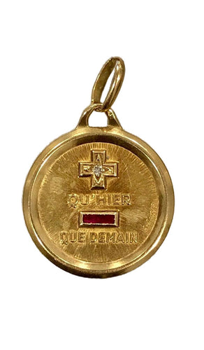 Pendentif Médaille d'amour or jaune 58 Facettes