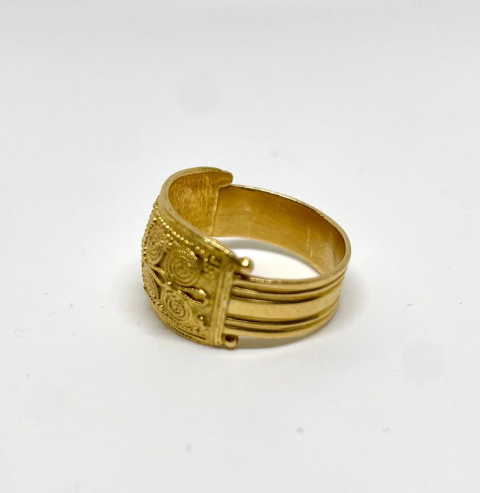 Lalaounis vintage 18k yellow gold ring