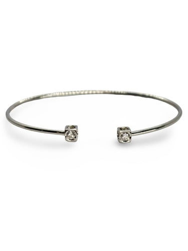 Bracelet Bracelet Dinh Van "Le Cube" or blanc et diamants 0,24 ct 58 Facettes 1219