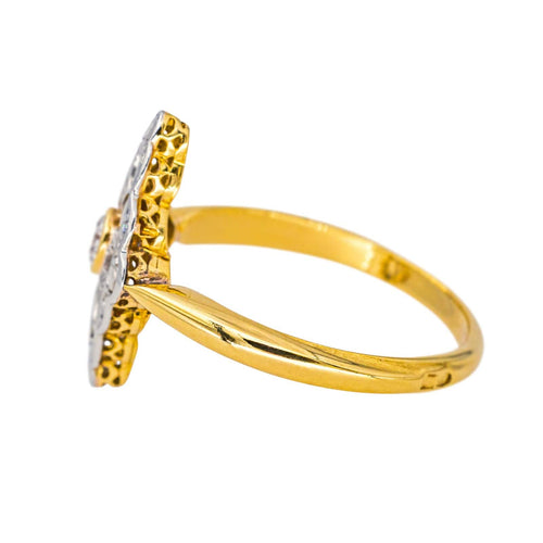 Bague 52 Bague Marquise Or jaune, Platine Diamant 58 Facettes 4615340CN