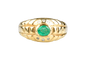 Bague 53 Bague gypsy vintage en or jaune, émeraude ovale & diamants 58 Facettes 413151299-107