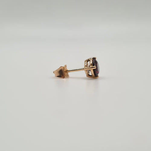 Boucles d'oreilles Boucles d'oreilles or rose grenat rouge 58 Facettes