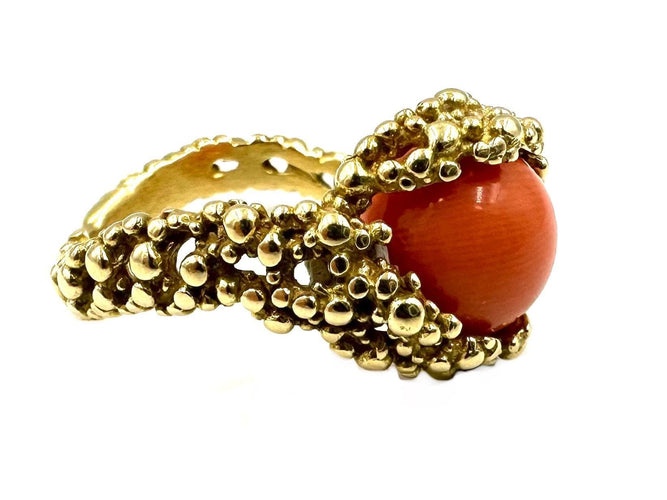 56 GILBERT ALBERT - Bague or jaune et billes interchangeables 58 Facettes