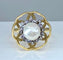 Bague 52 Bague or et argent perle fine et diamants 58 Facettes AB348