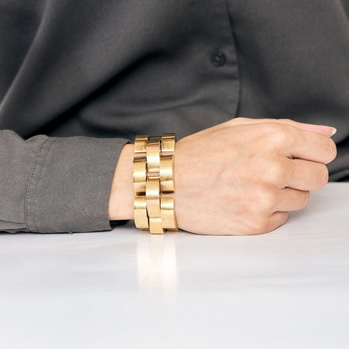 Bracelet Bracelet Tank or jaune 58 Facettes NAR0155