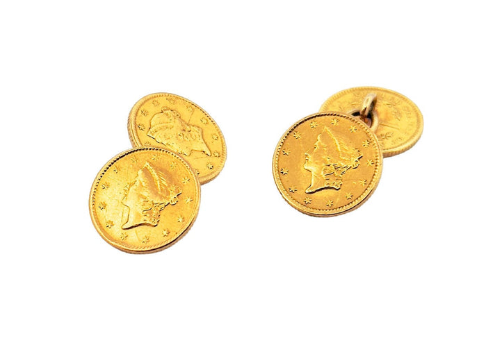 Manschettenknöpfe aus amerikanischen 1-Dollar-Münzen 
