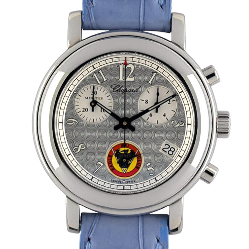 Montre CHOPARD - Eagle Ski Club Gstaad Chronograph watch 8900 Stainless Steel Round Mille Miglia Limited edition of 250 for the Eagle Ski Club Gstaad 58 Facettes