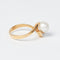 Прстен од жутог злата - култивисани бисер