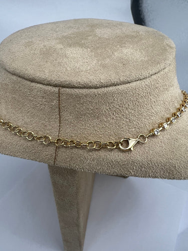 Collier Collier ras du cou en saphir rose et diamant 58 Facettes NECK-462