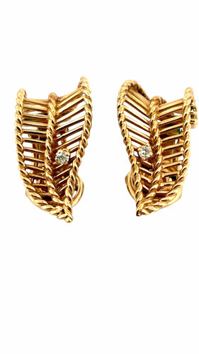 Boucles d'oreilles Boucles d’oreilles clips or rose et diamants 58 Facettes