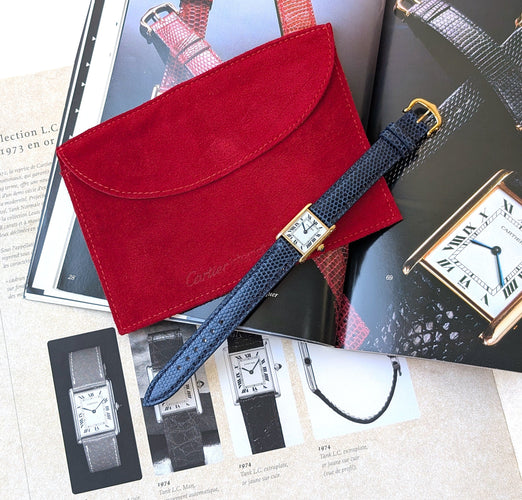 Montre Cartier Tank Louis Cartier Small Model 18k Gold Ref 03 58 Facettes