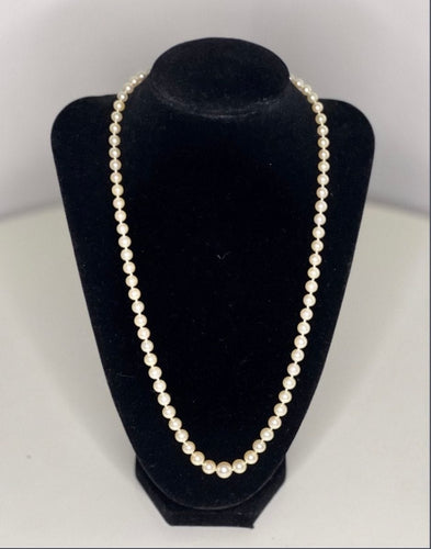 Collier Collier Art Déco 77 perles de culture, Fermoir Or et Diamants 55 Cm 58 Facettes