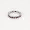 Bague 53 Alliance américaine en or blanc et rubis 58 Facettes CAN1473X2