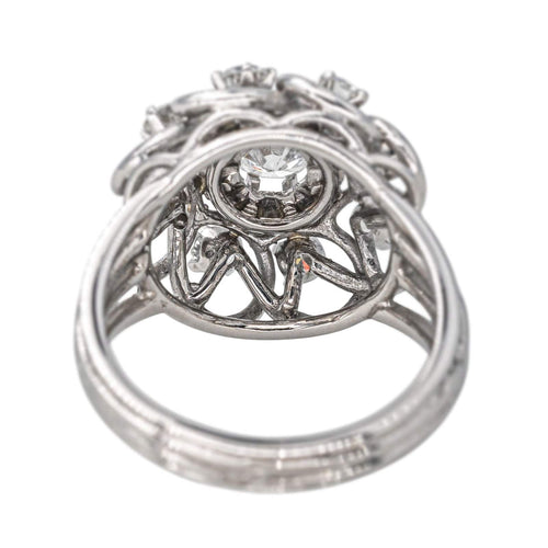 Bague 53 Bague Marguerite  Or blanc Diamant 58 Facettes 4425764CN