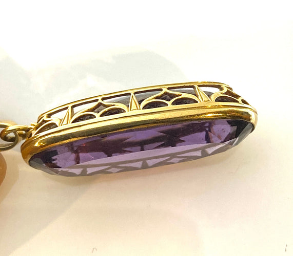 Pendentif Pendentif en or jaune 18 carats et améthyste 58 Facettes AB369