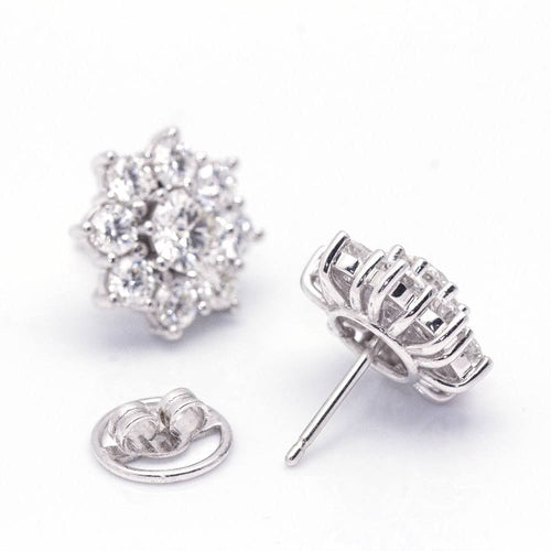 ROSETON Earrings in White Gold and Diamonds 58 Facettes D364209LF