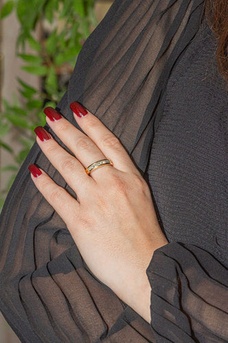 Bague 61 Bague Demi alliance Or jaune Diamant 58 Facettes 3000072CN