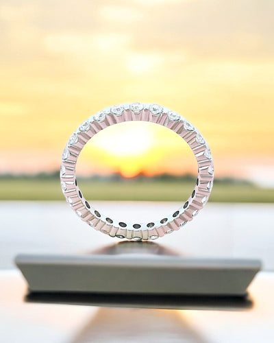 Bague Bague Alliance Américaine US Diamants 0,78 carat - Or Blanc 18 K 58 Facettes AA 1682