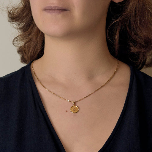 Pendentif AUGIS - Médaille sentimentale en or jaune 58 Facettes CHAL1166