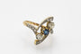Bague 53 Bague ancienne en or avec saphir et diamants, 1900. 58 Facettes 10349