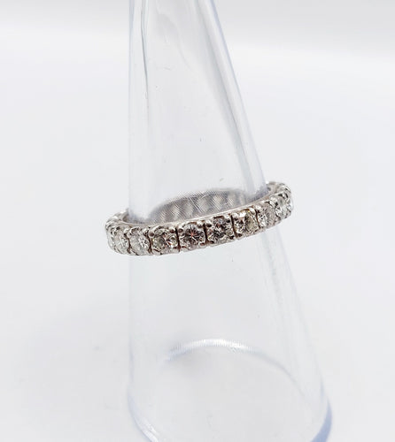 Bague 52.5 Alliance américaine Art déco - Bague en platine et diamants 1,10 carat 58 Facettes A06603