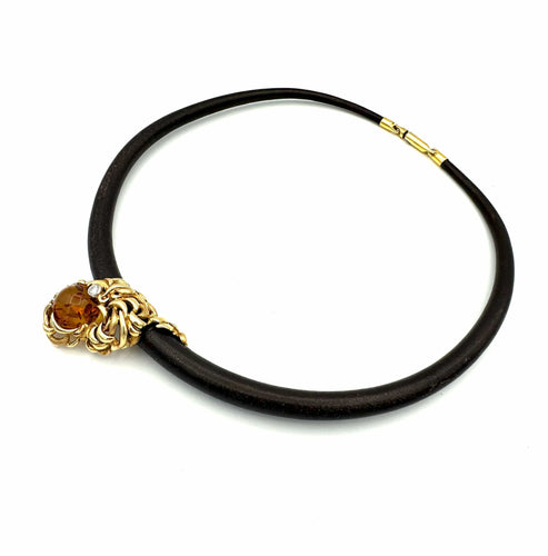 Collier GILBERT ALBERT - Collier or jaune, billes interchangeables et diamants 58 Facettes