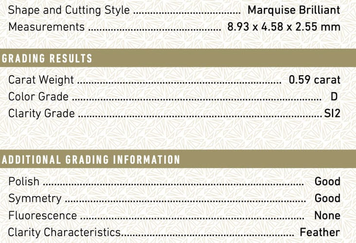 Bague 50 Bague marquise or blanc et diamants 58 Facettes 250175