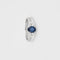 Bague Bague or blanc avec saphir bleu et diamants 58 Facettes