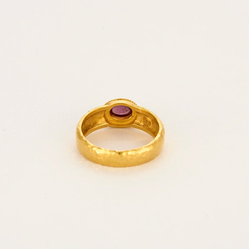 Bague 58 Bague Ωζα en or jaune brun sertie d'une spinelle rose 58 Facettes LP1182