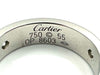 Bague 55 CARTIER. Collection "LOVE", bague en or blanc 18K et 3 diamants 58 Facettes
