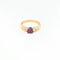 Bague 53 Bague or jaune, rubis, diamants 58 Facettes 30596
