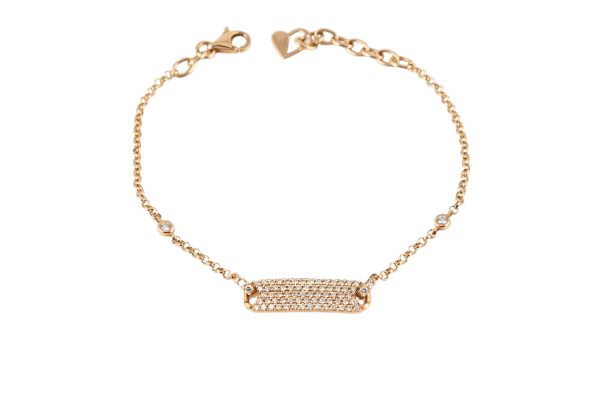 Bracelet Bracelet gourmette en or rose et diamants 58 Facettes 185459