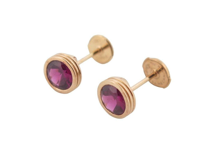 Boucles d'oreilles boucles d'oreilles POIRAY puces lolita rhodolite or 18k  s 58 Facettes 268231