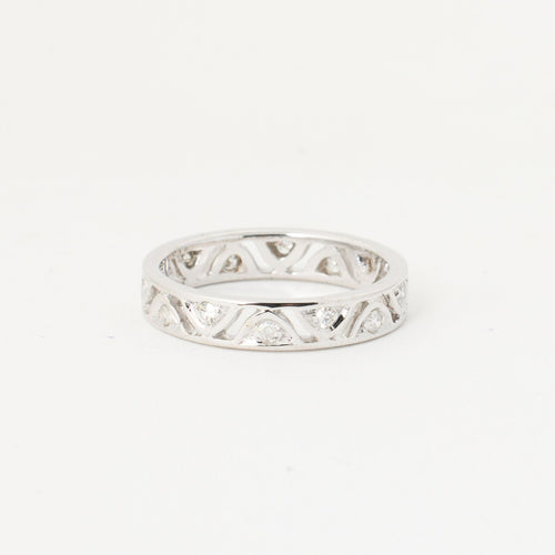 Bague 50 ALLIANCE DIAMANTS OR GRIS 18K 58 Facettes 1