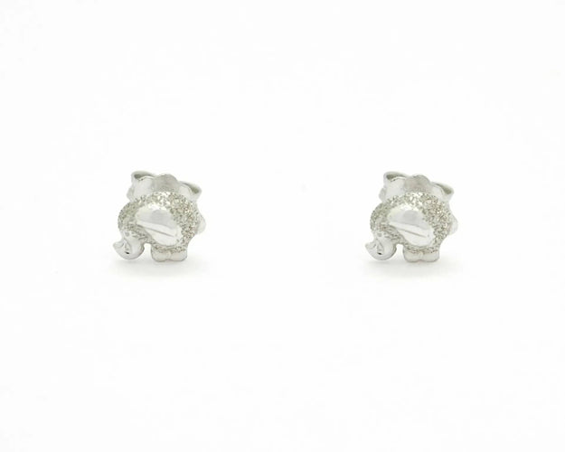 Boucles d'oreilles boucles d'oreilles éléphant en or blanc 58 Facettes 10507