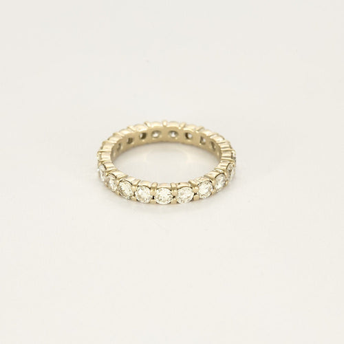 Bague 53 Alliance américaine or gris – 2,10 carats de diamants 58 Facettes