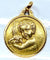 Pendentif Médaille en or 18 carats représentant Saint Jean Baptiste 58 Facettes