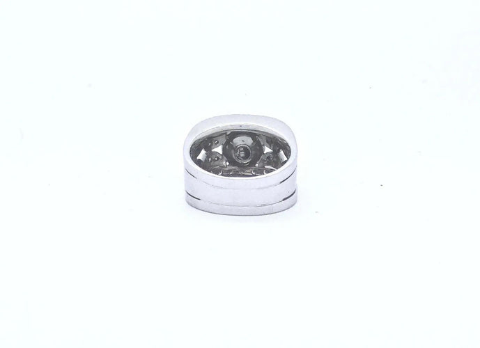 Bague Bague en or blanc avec perle de Tahiti et diamants 58 Facettes 5690