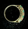 Bague 56.5 Bague en or jaune sertie d'émeraudes et brillants 58 Facettes