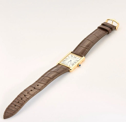 Montre Hermès -  Montre Tank solo or jaune 58 Facettes