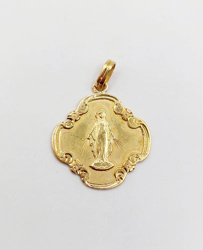 Pendentif Médaille religieuse or jaune 58 Facettes A05519