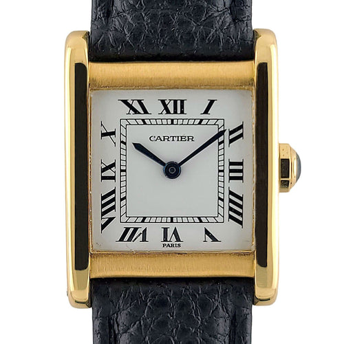 Tank Normale Large model Paris Dial 1973 GM LM 18k Gold 78092 + 18k Folding Clasp Calibre 78-1 58 Facettes