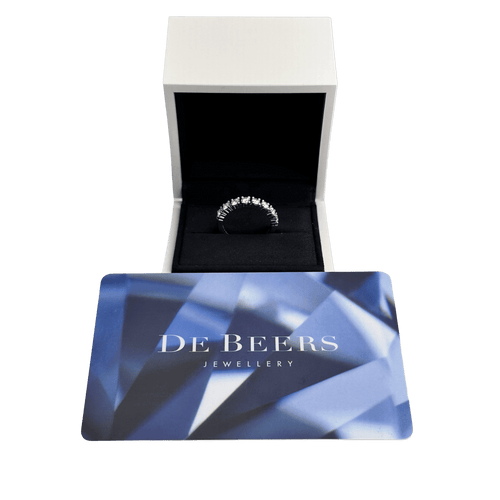 Bague 48 Demi-alliance De Beers en platine avec 8 diamants 0,62 ct H-SI1 - Taille 48 - Full Set 2016 58 Facettes FB08399