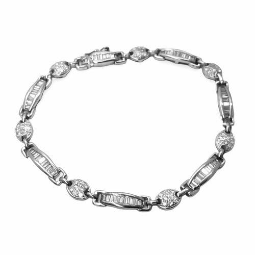 Bracelet Bracelet or blanc 18K et diamants 2,5 ct 58 Facettes 00051901