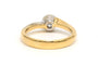 Bague 55 Bague contemporaine en or jaune et blanc 18 carats sertie d'un diamant (0.33ct) 58 Facettes 20975